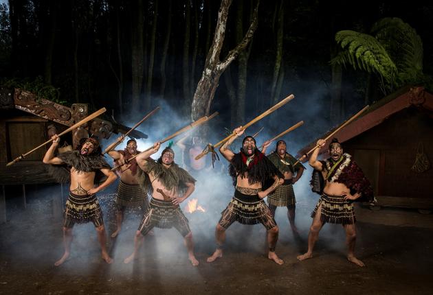 Erfahre mehr über den traditionellen Haka, den zeremoniellen Tanz der Māori in Neuseeland. Ein Haka ist eine leidenschaftliche Darstellung und Ausdruck des Stolzes, der Stärke und der Einheit eines Māori Stammes.