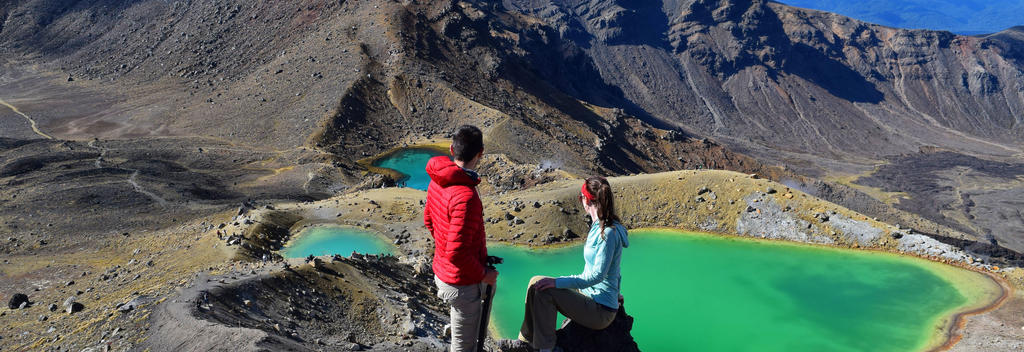 Crater lakes on the Tongariro Alpine Crossing