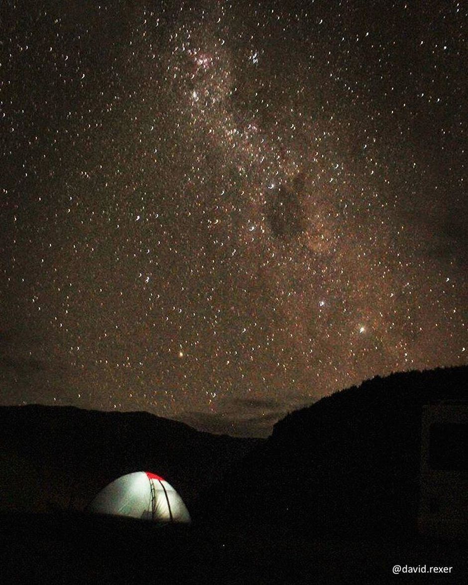 Campers take in the beautiful southern stars in the Aoraki/Mount Cook region.