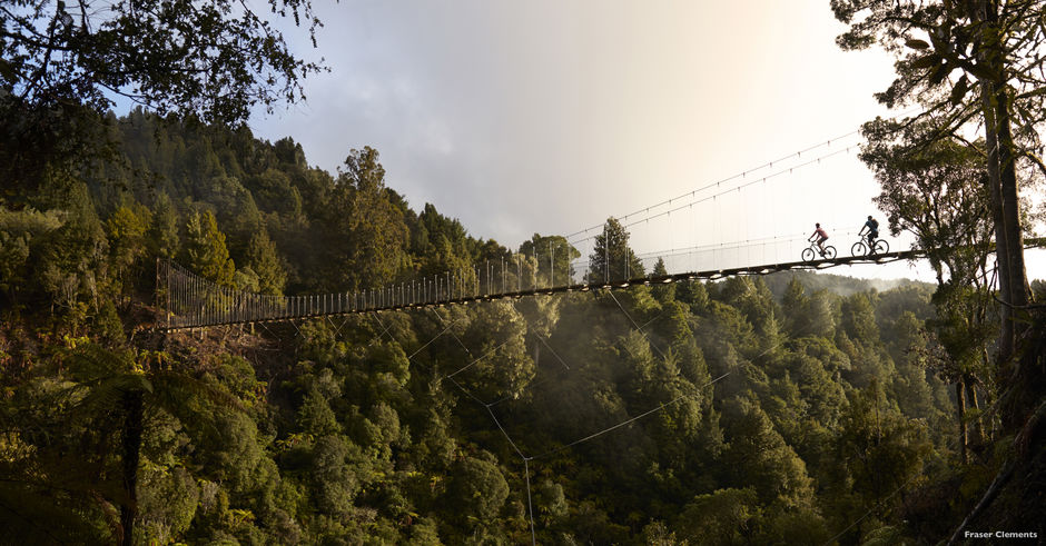 Travel through ancient forests and suspension bridges on this meandering north island trail.