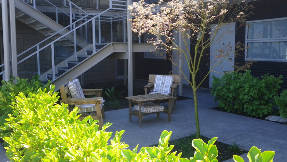 Sometimes you just need to relax outside - and so we have created our outdoor courtyard for just that.