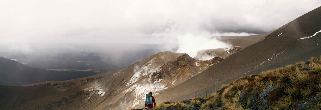 Heading along the Te Mari Crater