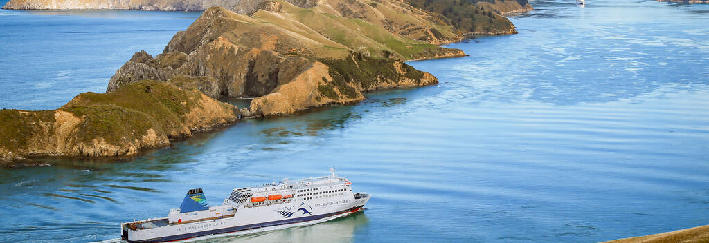 Interislander turns into the fiord-like Marlborough Sounds on its breathtakingly beautiful journey from Wellington to Picton