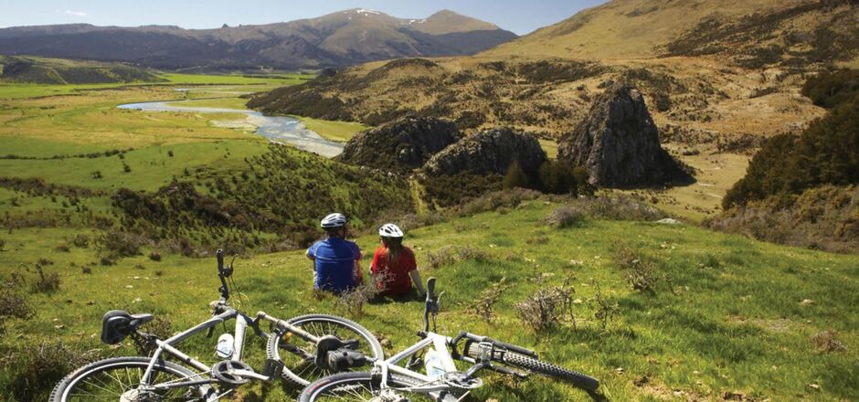 Taking time to relax and enjoy the spectacular scenery along the trail