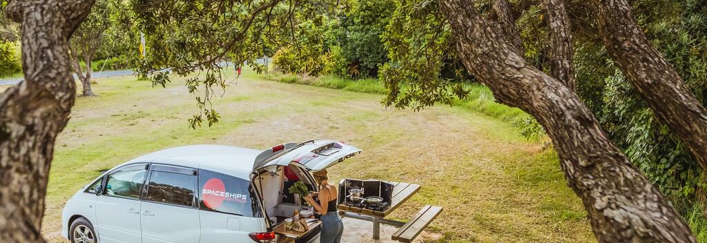 From Christchurch to Auckland in a Spaceships campervan.