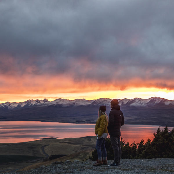 See the sun rise over Lake Tekapo