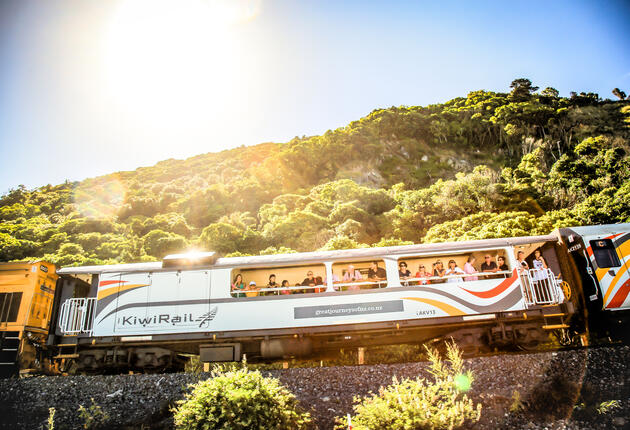 Discover the wonder of rail travel. Take rail journeys to many parts of New Zealand and explore a beautiful landscape in the relaxing comfort of a train car. Find out more about the Great Journeys by train across New Zealand.