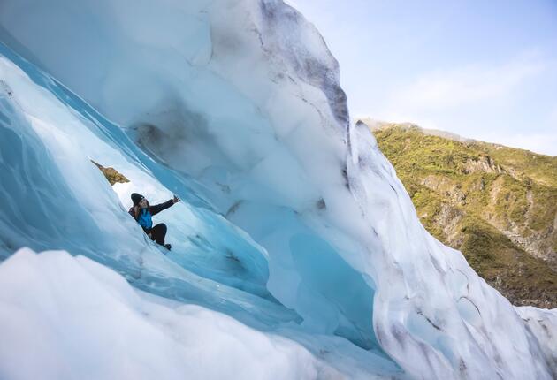 Explore ancient glaciers and get up close to these ever-changing icescapes. Learn about glacier hiking in New Zealand.