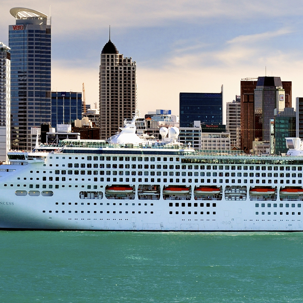 Cruise ship in Auckland harbour