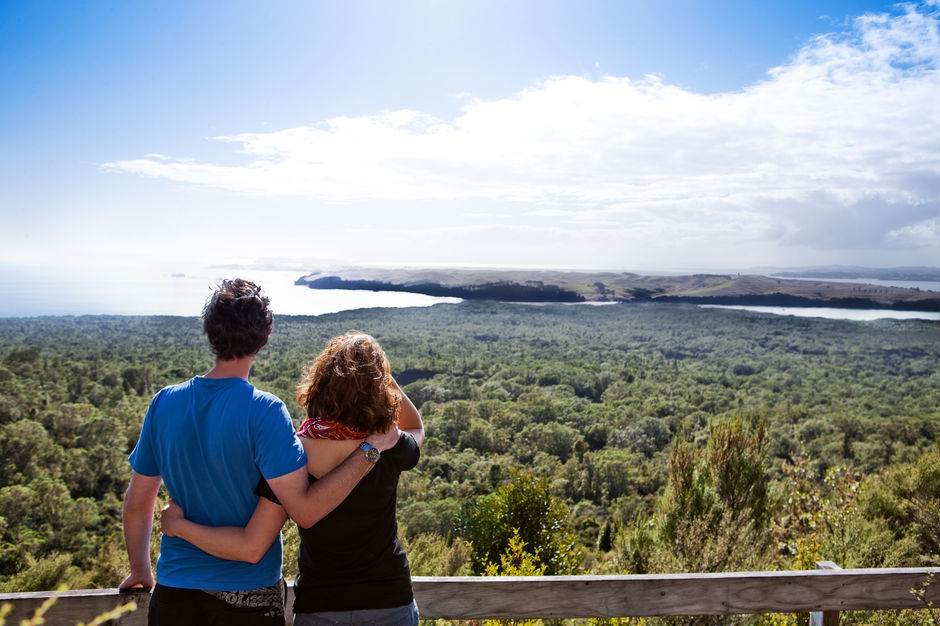 Rangitoto Island summit view of Motutapu