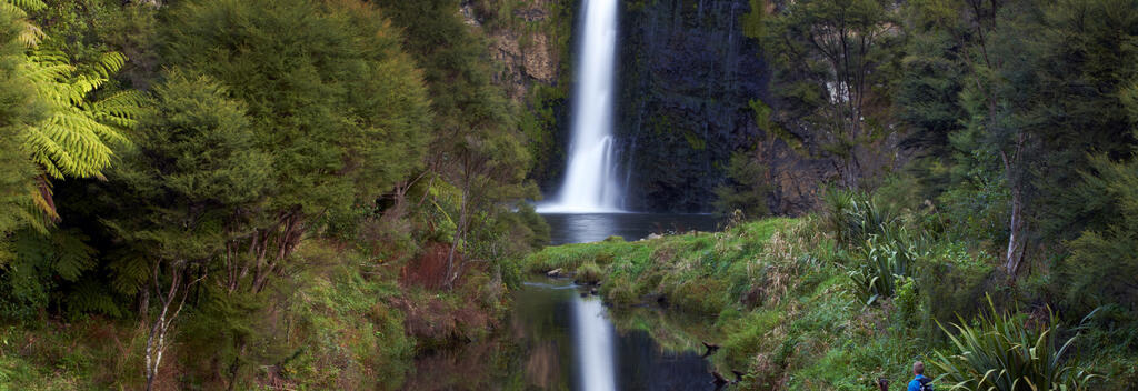 Exploring canyons and waterfalls in the Waitakere Ranges, west of Auckland city.