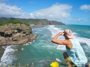 Watching the break at Bethells Beach on Auckland's west coast, just half hour drive from the city centre.