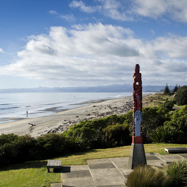 Pouwhenua at Waiotahe Beach