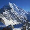 Wanderer bewundern Aoraki/Mount Cook in seiner ganzen Pracht an Tag 2 des Ball Pass Crossings.