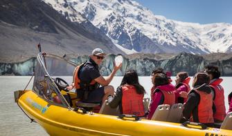 Exploring the hanging glaciers.