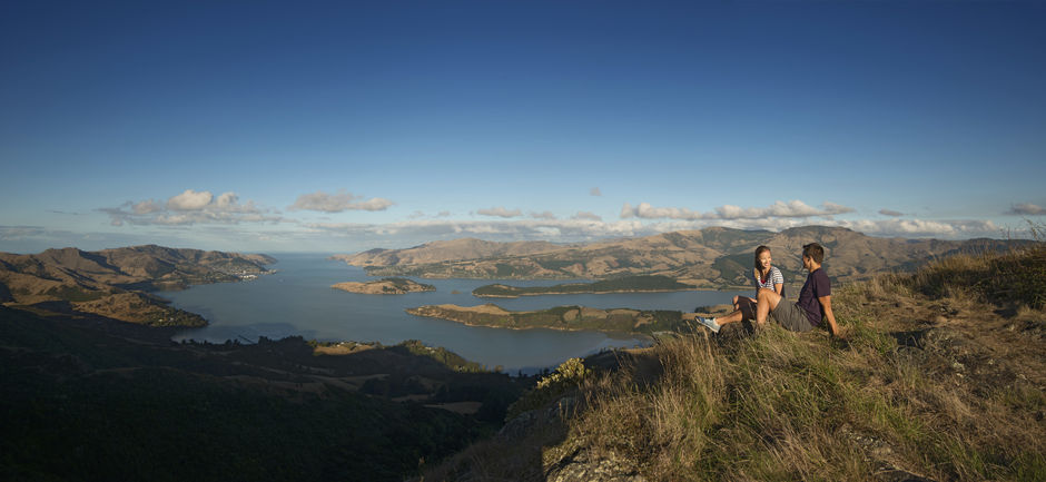 Fantastische Ausblicke über Christchurch von den Gipfeln der Port Hills.