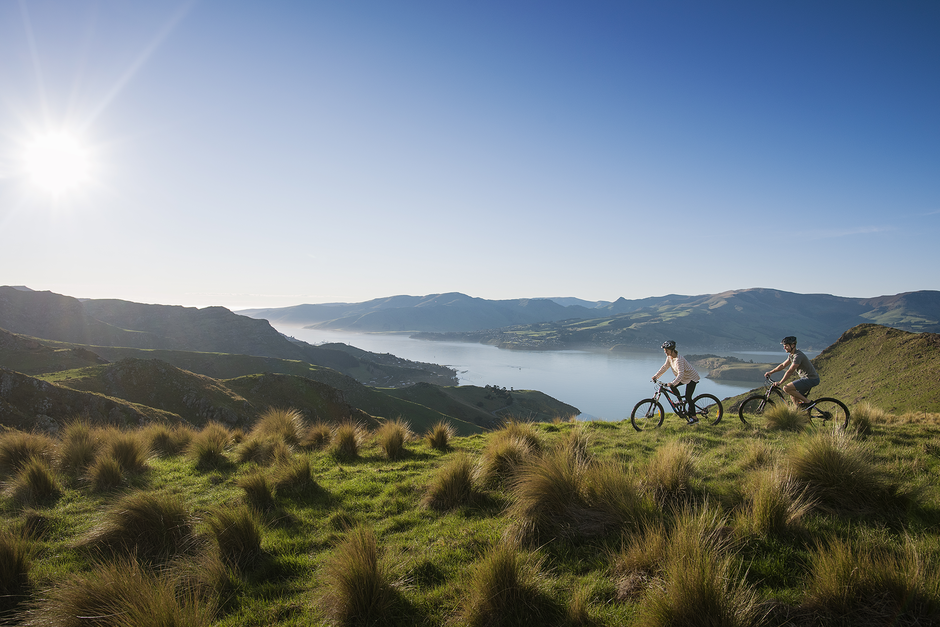 Enjoy a scenic ride along Port Hills, which form the northern rim of the ancient Lyttelton volcano, just 15 minutes from Christchurch.