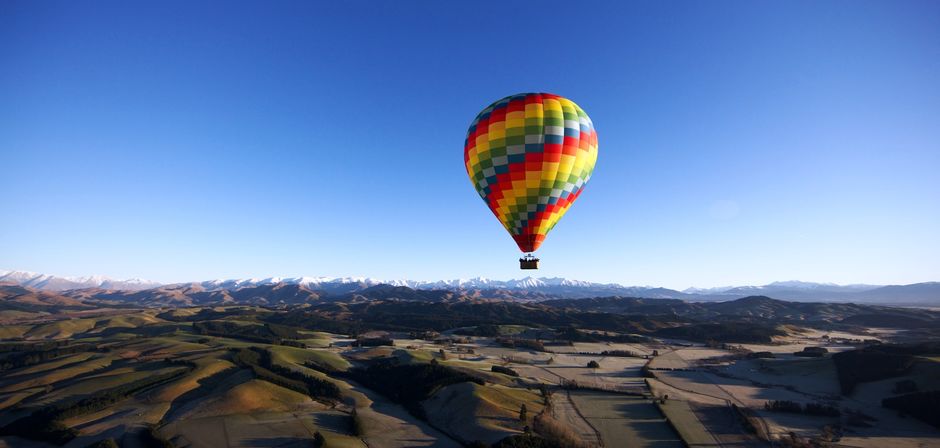 Hot air ballooning over Canterbury