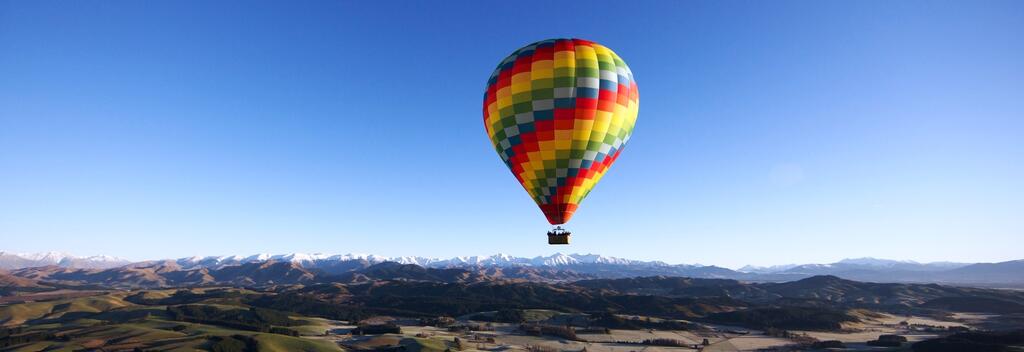 Hot air ballooning over Canterbury