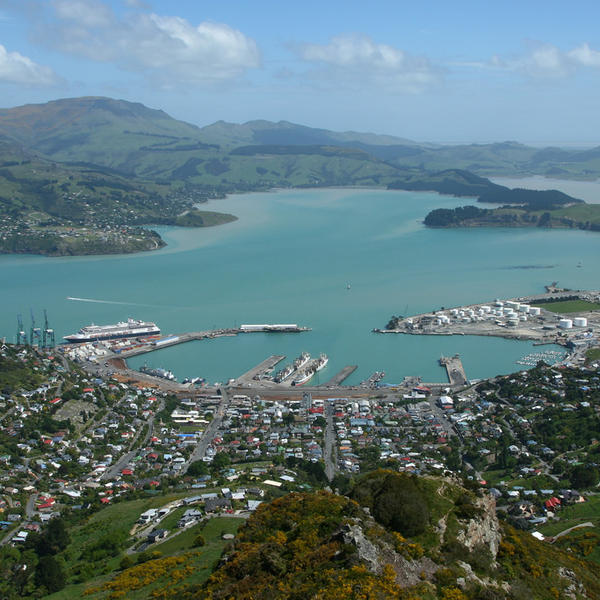 The historic port town of Lyttelton.