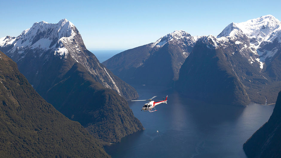 Milford Sound by air.