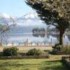 View from Te Anau Lakeview Kiwi Holiday Park looking out over Lake Te Anau and the Mountains of Fior