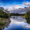 Darran Mountains above Pyke River on the Hollyford Track.