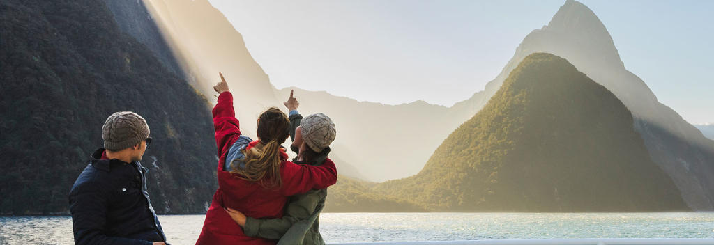 The vertical cliffs of Milford Sound were carved by ancient glaciers