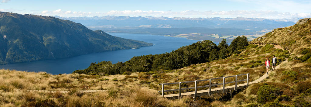 Breeze along a mountain trail on the Kepler Track