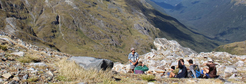 A group of trampers on the Dusky Track