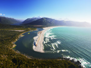 Magnificent Martin's Bay on the last day of the Hollyford Track.