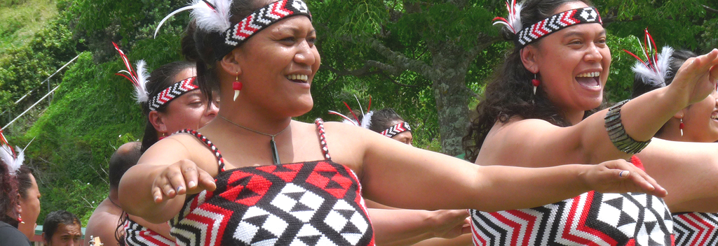 A Maori culture group performs at Kawhia Kai Festival.