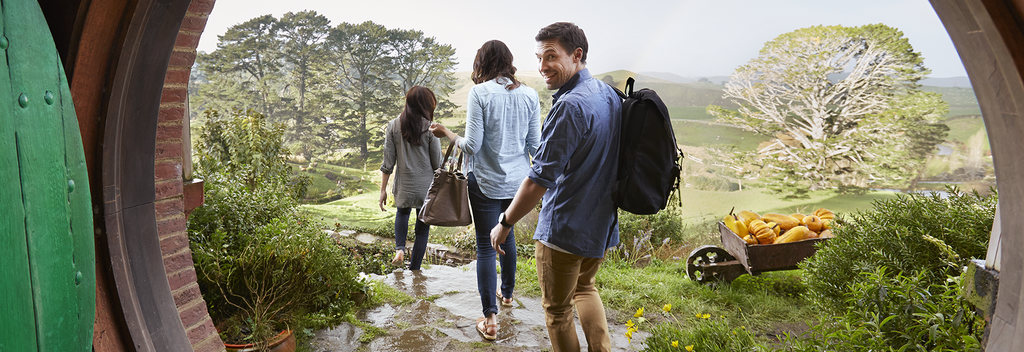 Visit the Hobbiton Movie Set south of Auckland. There are 44 Hobbit holes in total, all of which were reconstructed in 2011 for The Hobbit trilogy.