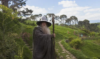 Gandalf at Hobbiton