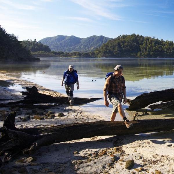 Walk along the crystal clear Lake Waikaremoana.