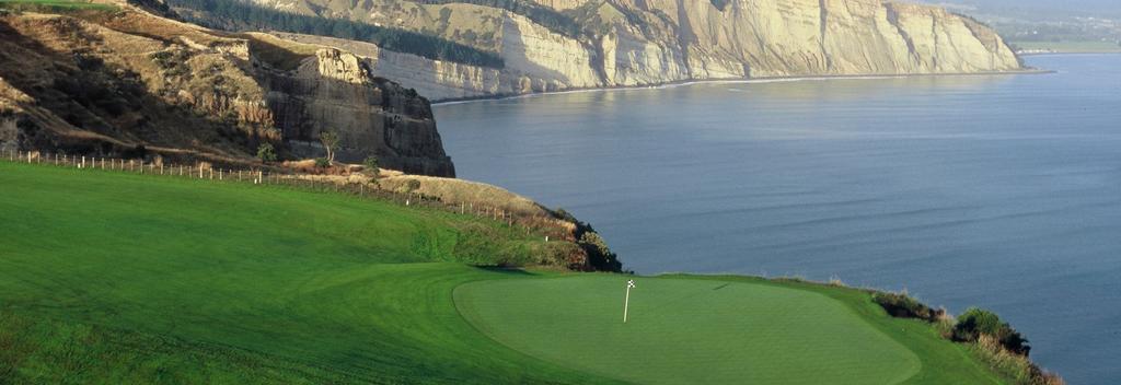 Designed by legendary golf architect Tom Doak, Cape Kidnappers Golf Course in Hawke's Bay is ranked no. 16 in the world by Golf Digest.