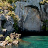 The Maori Carvings at Mine Bay on Lake Taupō