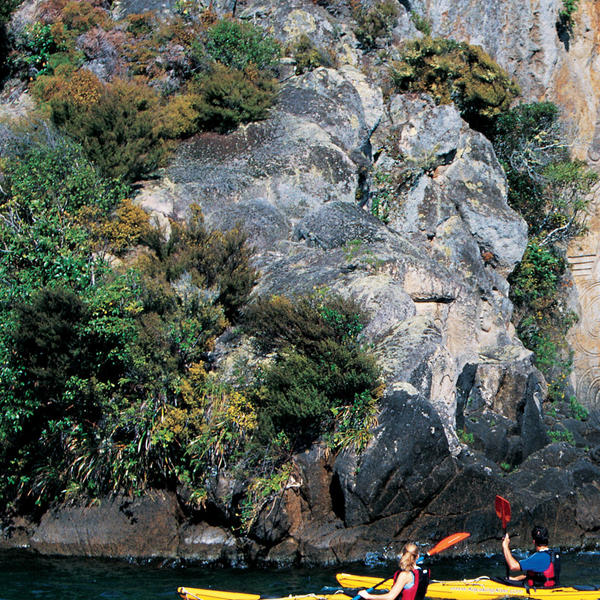 Carvings at Mine Bay, Lake Taupo