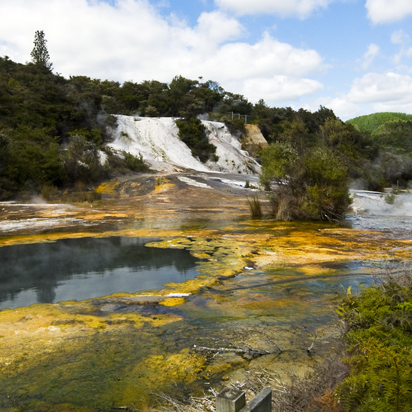 The colourful silica terraces will make you feel like you're on another planet.