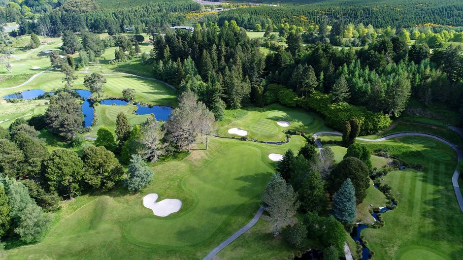 A bird sanctuary in the a golf course.