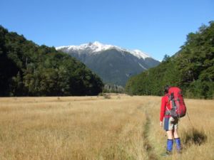 The stunning mountain views characterize this wilderness trail.