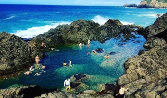 Relaxing in the Mermaid Pools, a hidden gem in the Northland & Bay of Islands region - a coastal and cultural paradise.