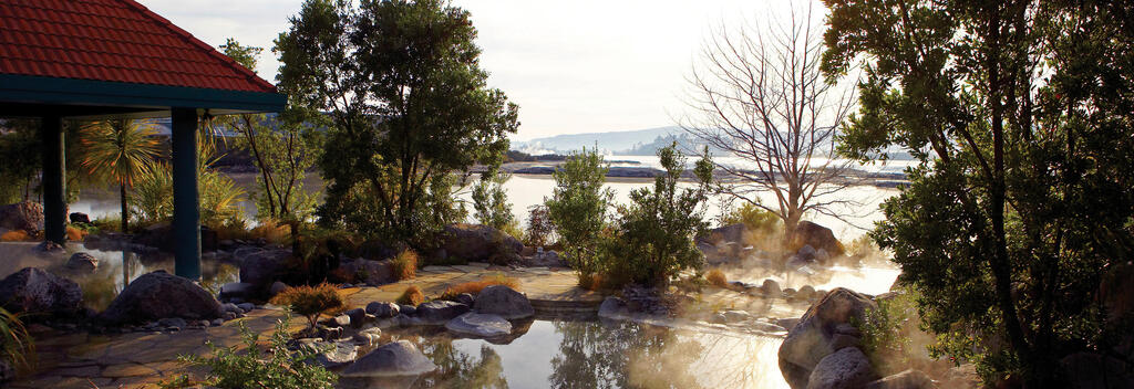 Relax in the Ploynesian Spa Lake Spa