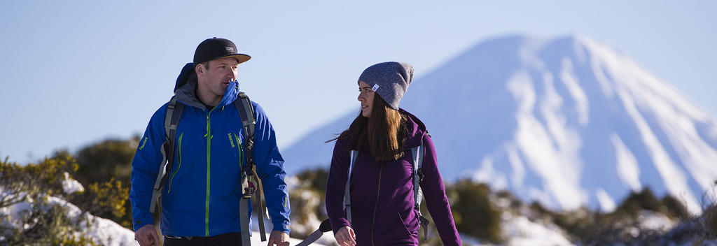 Winter walking in Tongariro National Park