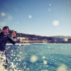 Surfer at St Clair Beach, Dunedin