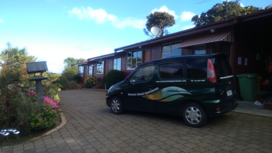 One of our cars on the spacious forecourt