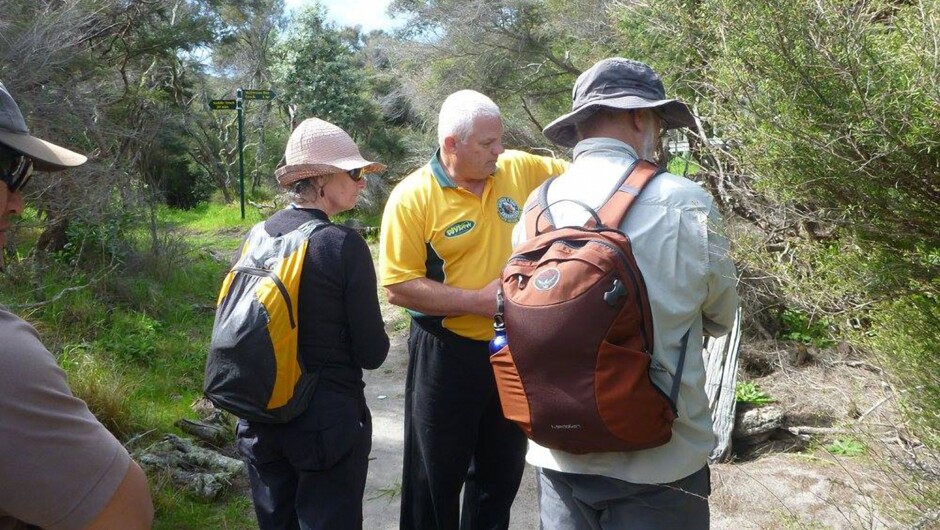 Phil sharing his knowledge of Whale Island.