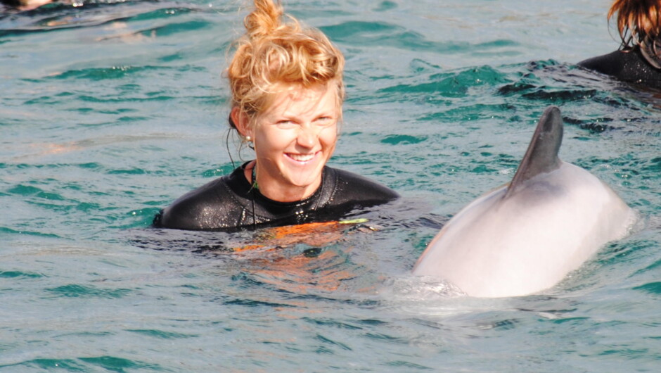 Swimming with dolphins