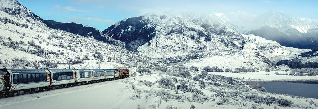 Lake Sarah in the snow, TranzAlpine