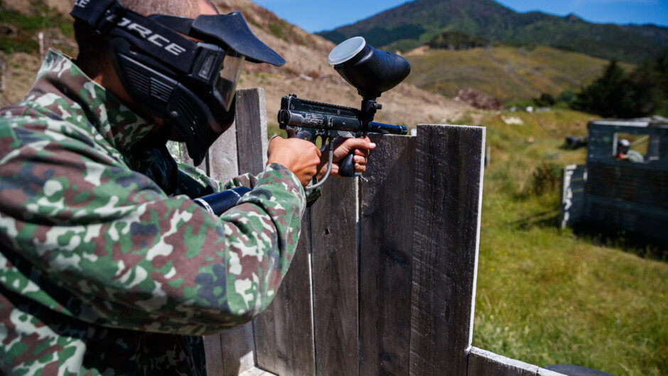 Paintball Action at Cable Bay Adventure Park